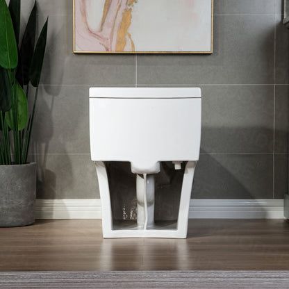 WOODBRIDGE T-0047 | One-Piece Smart Bidet Toilet | with Dual Flush, Heated Seat, Warm Air Dryer & Elongated Bowl, White