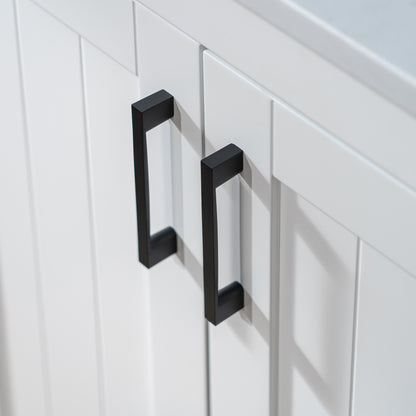 WOODBRIDGE | Freestanding Bathroom Vanity | with Stone Top, Undermount Rectangle Sink, Rubberwood Cabinet & White Finish