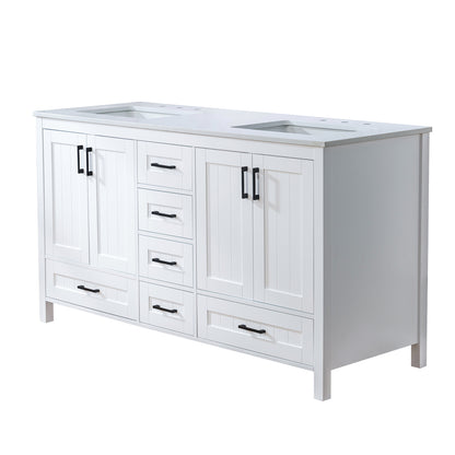 WOODBRIDGE | Freestanding Bathroom Vanity | with Stone Top, Undermount Rectangle Sink, Rubberwood Cabinet & White Finish