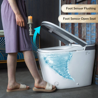 WOODBRIDGE B0930S | Smart Bidet Toilet | with Auto Open/Close, Auto Flush, Heated Seat & Dual Flush