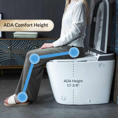 WOODBRIDGE B0930S | Smart Bidet Toilet | with Auto Open/Close, Auto Flush, Heated Seat & Dual Flush