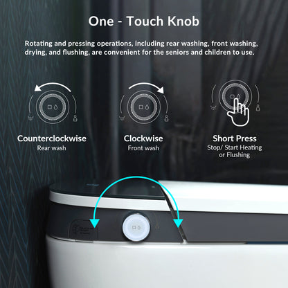 WOODBRIDGE B0930S | Smart Bidet Toilet | with Auto Open/Close, Auto Flush, Heated Seat & Dual Flush