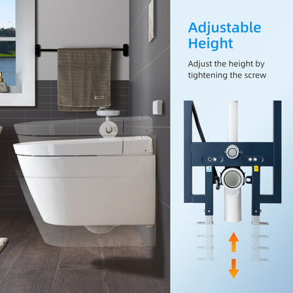 WOODBRIDGE LT611_SWHT611_FP611-WH | Modern Wall-Hung Smart Bidet Toilet | with Heated Seat, Dryer & Concealed Tank