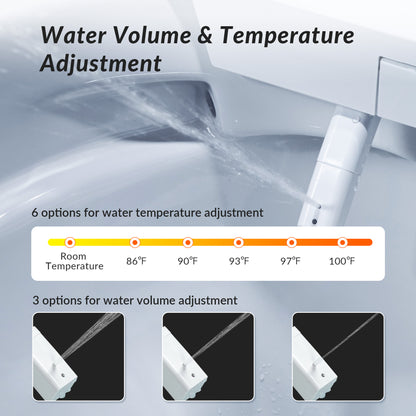 WOODBRIDGE LT611_SWHT611_FP611-WH | Modern Wall-Hung Smart Bidet Toilet | with Heated Seat, Dryer & Concealed Tank