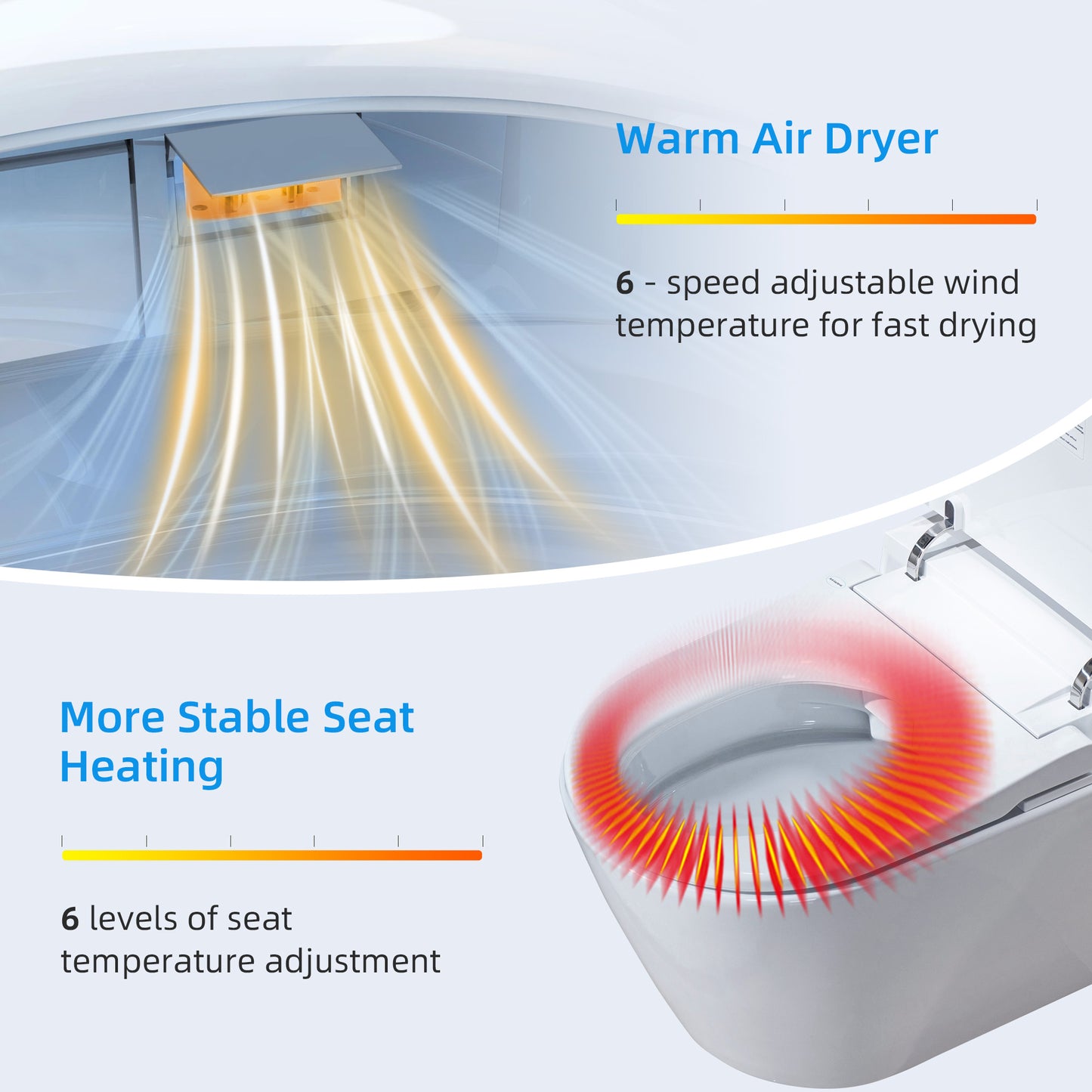 WOODBRIDGE LT611_SWHT611_FP611-WH | Modern Wall-Hung Smart Bidet Toilet | with Heated Seat, Dryer & Concealed Tank