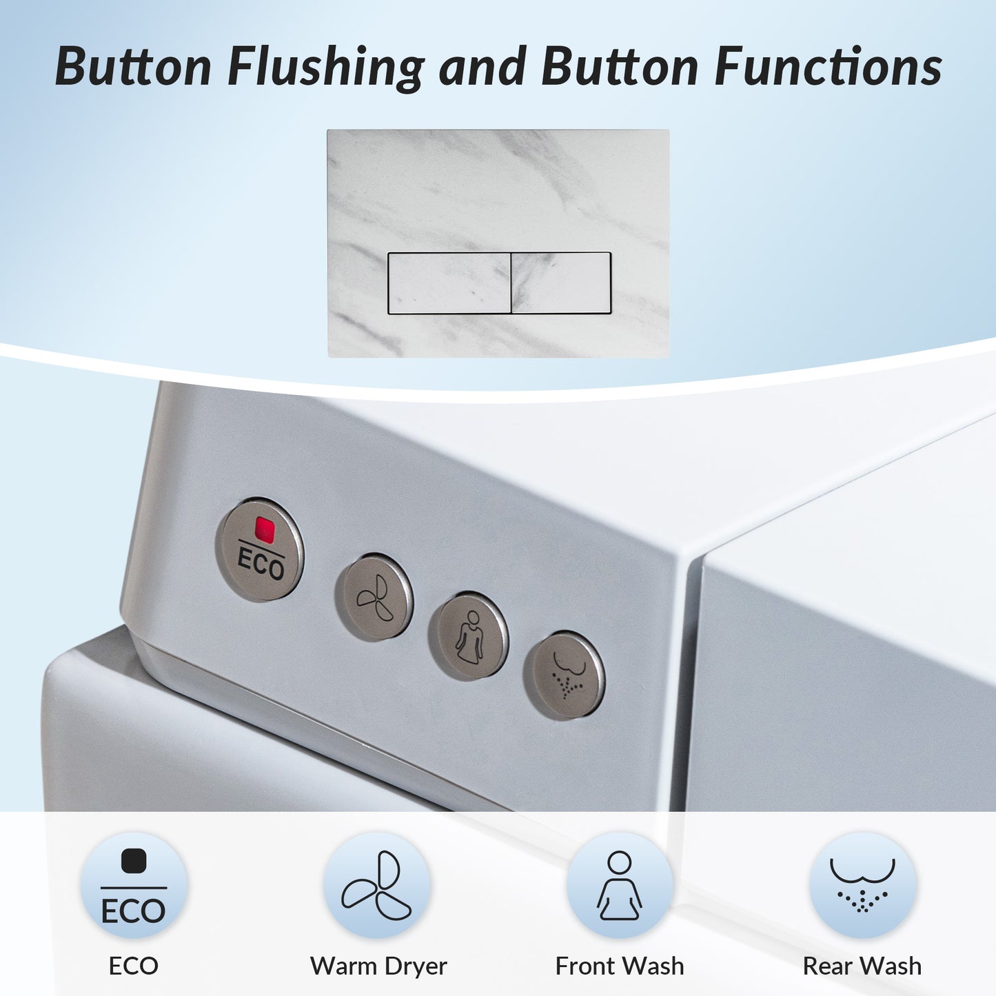 WOODBRIDGE LT611_SWHT611_FP611-WH | Modern Wall-Hung Smart Bidet Toilet | with Heated Seat, Dryer & Concealed Tank