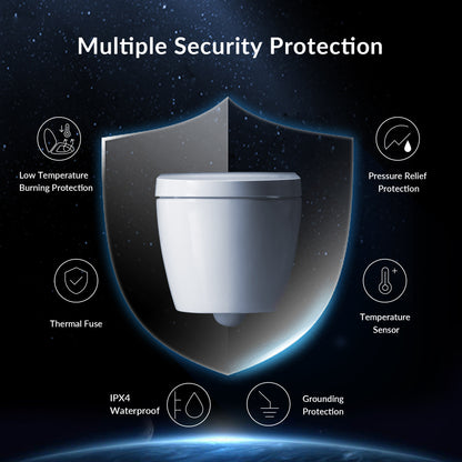 WOODBRIDGE LT611_SWHT611_FP611-WH | Modern Wall-Hung Smart Bidet Toilet | with Heated Seat, Dryer & Concealed Tank