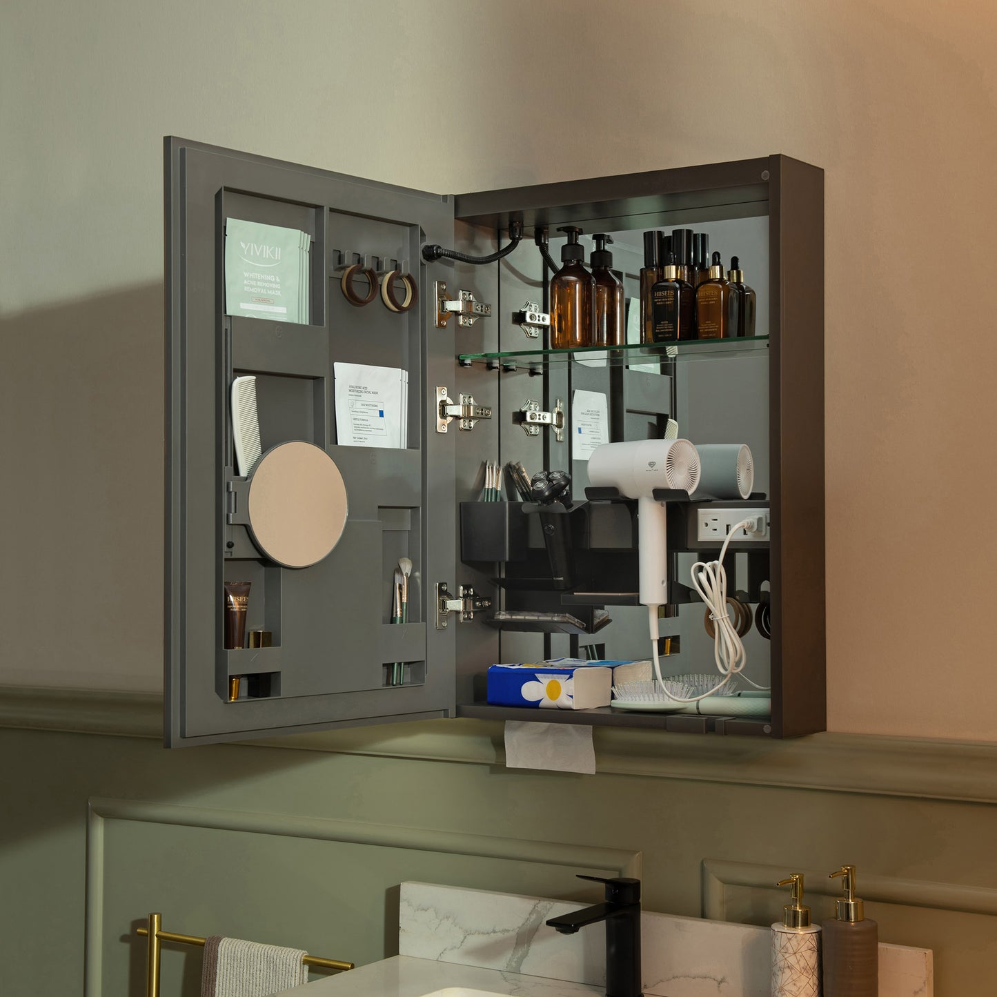 WOODBRIDGE | Smart Medicine Cabinet | with LED Lighting, Anti-Fog Mirror & Compact Bathroom Storage