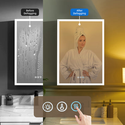 WOODBRIDGE | Smart Medicine Cabinet | with LED Lighting, Anti-Fog Mirror & Compact Bathroom Storage