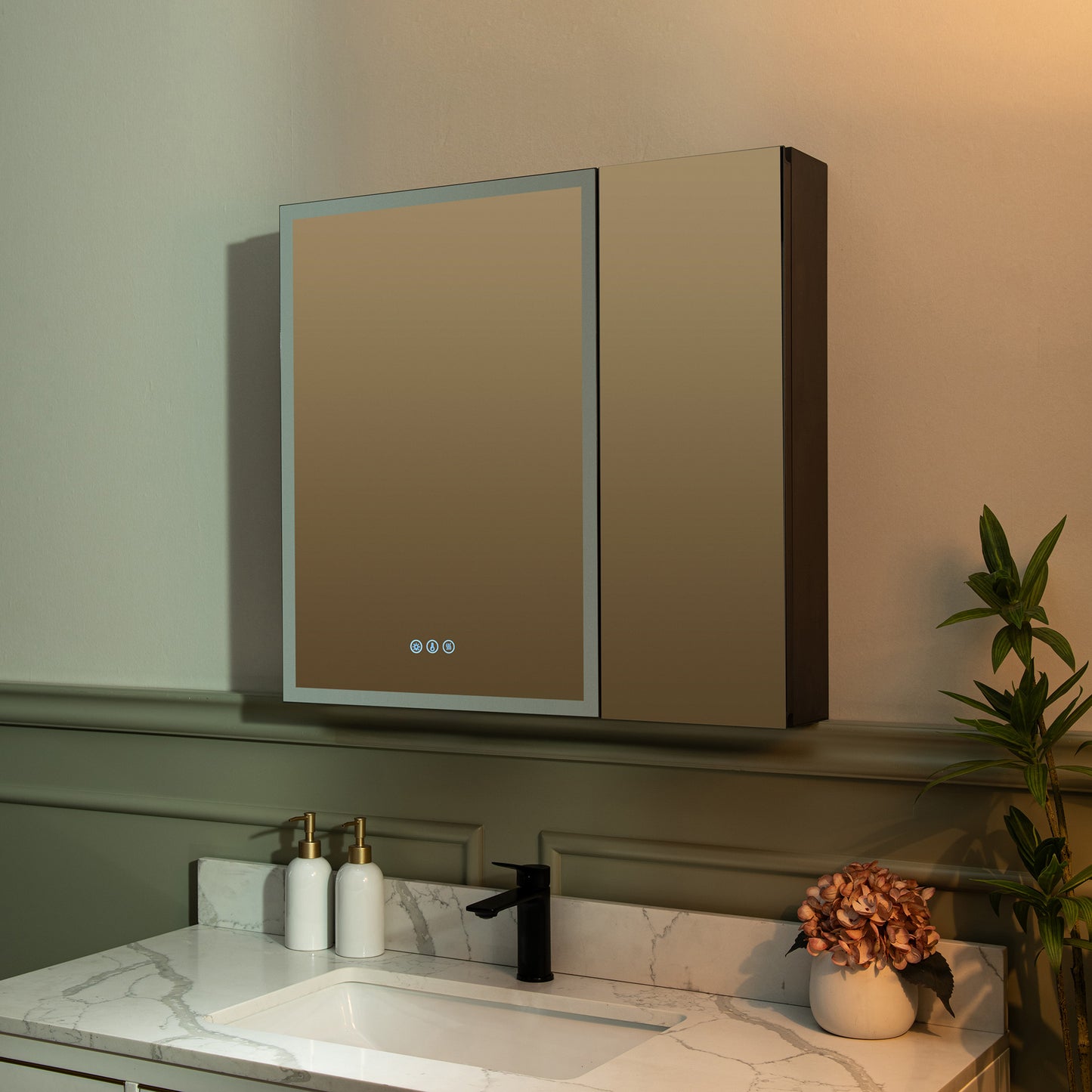 WOODBRIDGE | Smart Medicine Cabinet | with LED Lighting, Anti-Fog Mirror & Compact Bathroom Storage