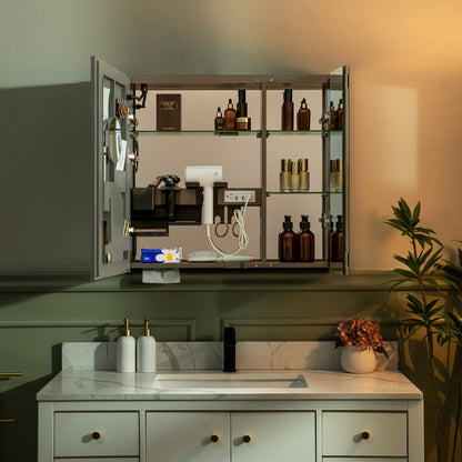 WOODBRIDGE | Smart Medicine Cabinet | with LED Lighting, Anti-Fog Mirror & Compact Bathroom Storage