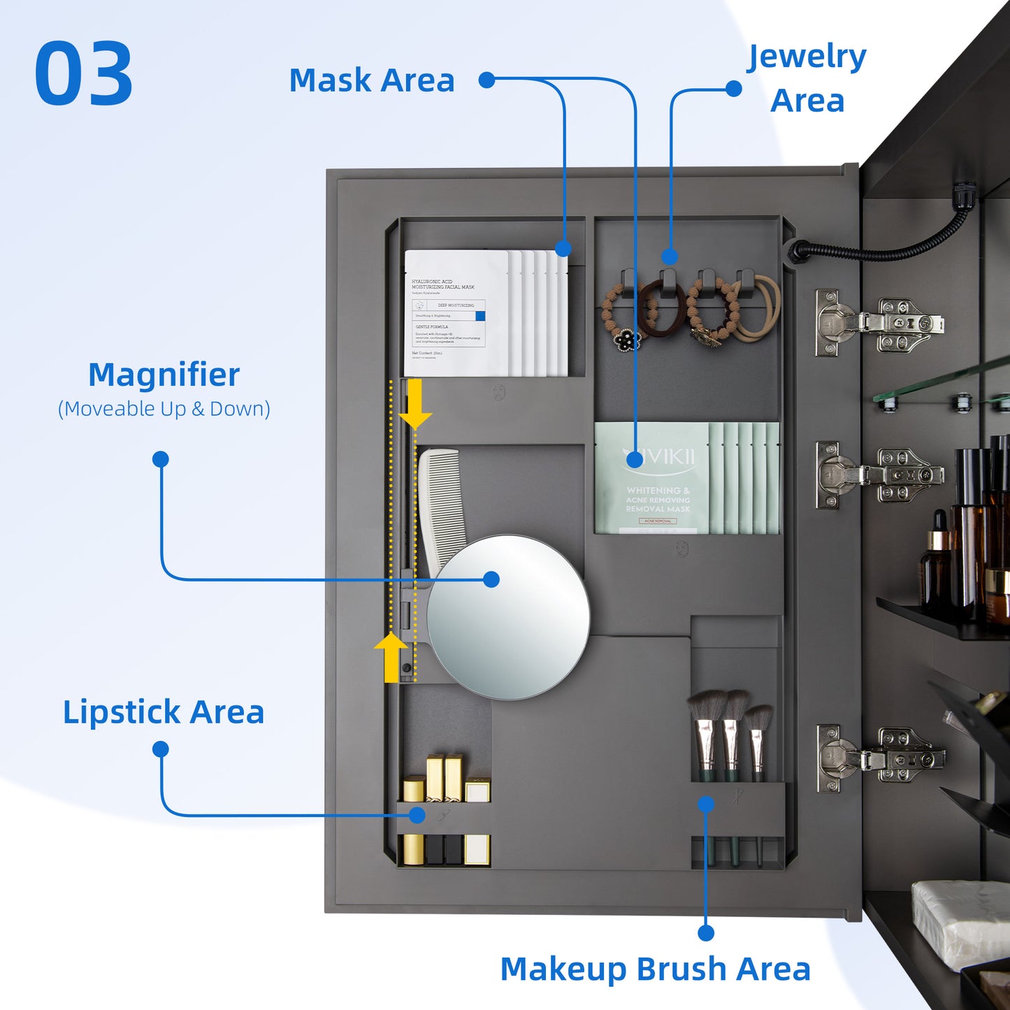 WOODBRIDGE | Smart Medicine Cabinet | with LED Lighting, Anti-Fog Mirror & Compact Bathroom Storage