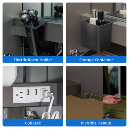 WOODBRIDGE | Smart Medicine Cabinet | with LED Lighting, Anti-Fog Mirror & Compact Bathroom Storage