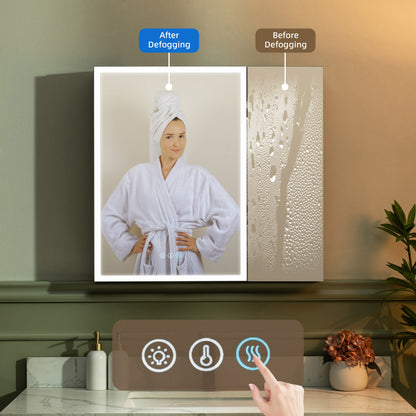 WOODBRIDGE | Smart Medicine Cabinet | with LED Lighting, Anti-Fog Mirror & Compact Bathroom Storage