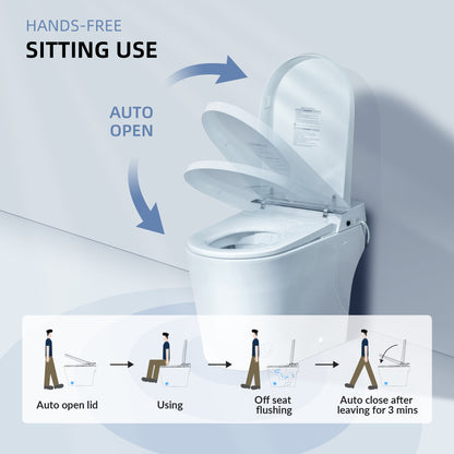 Best Seller WOODBRIDGE B0990S | Smart Bidet Toilet | Automatic Flush & Hands-Free Open/Close | Heated Seat & Remote