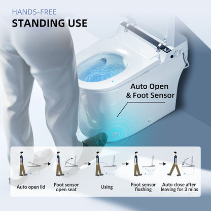 Best Seller WOODBRIDGE B0990S | Smart Bidet Toilet | Automatic Flush & Hands-Free Open/Close | Heated Seat & Remote