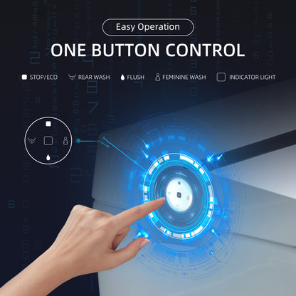 Best Seller WOODBRIDGE B0990S | Smart Bidet Toilet | Automatic Flush & Hands-Free Open/Close | Heated Seat & Remote