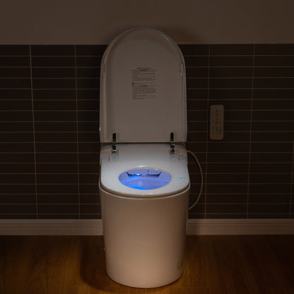 WOODBRIDGE EBT470 | Smart Bidet Toilet | Foot Sensor Auto Open/Close & Quiet Flush | Warm Air Dryer| Nightlight