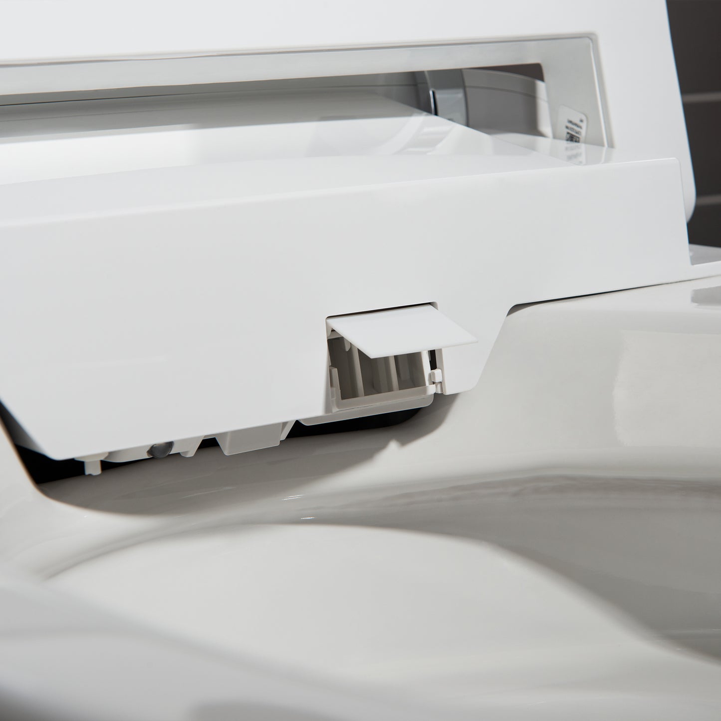WOODBRIDGE EBT470 | Smart Bidet Toilet | Foot Sensor Auto Open/Close & Quiet Flush | Warm Air Dryer| Nightlight