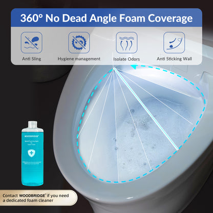 WOODBRIDGE EBT230 | Smart Bidet Toilet | Auto Open & Close with Foot Sensor | Hands-Free Auto Flush with Heated Seat
