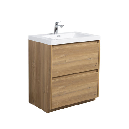 WOODBRIDGE | Freestanding Bathroom Vanity | with Glossy White Resin Composite Top, Integrated Sink