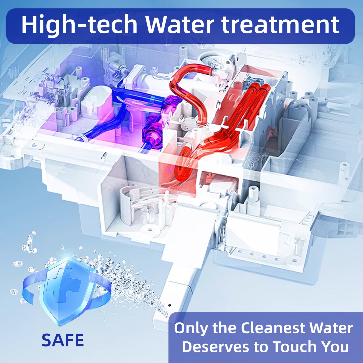 WOODBRIDGE EBT350 | ADA-Compliant Smart Bidet Toilet | Automatic Open/Close Lid | Heated Seat | Auto Flush