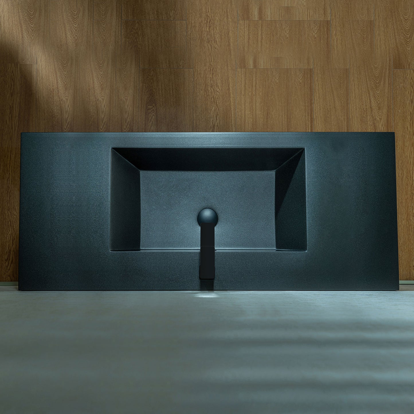 WOODBRIDGE | Wall-Mounted Floating Bathroom Vanity | Multi-Layer Engineered Wood | Black Sintered Stone Top