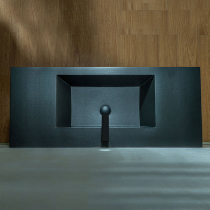 WOODBRIDGE | Wall-Mounted Floating Bathroom Vanity | Multi-Layer Engineered Wood | Black Sintered Stone Top