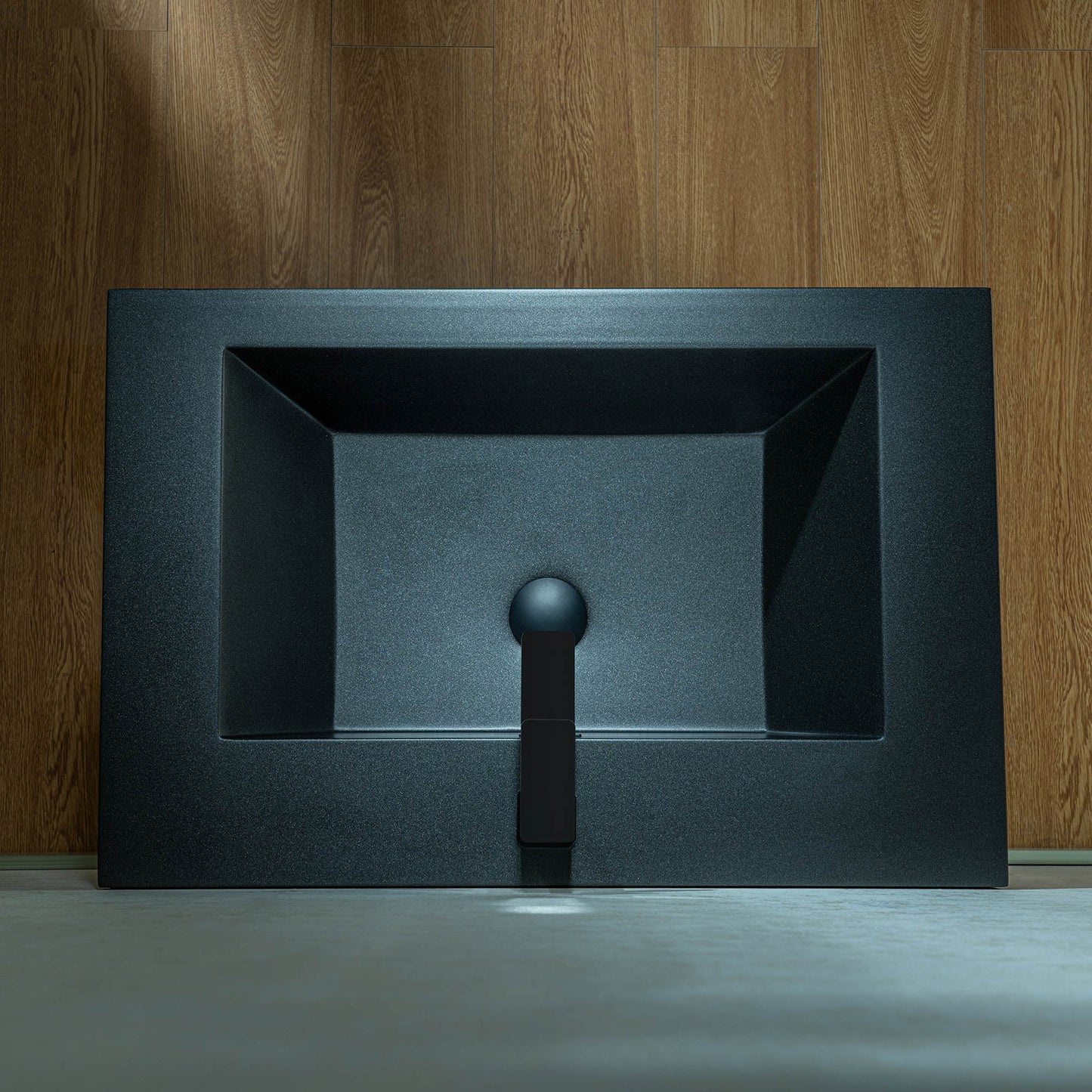 WOODBRIDGE | Wall-Mounted Floating Bathroom Vanity | Multi-Layer Engineered Wood | Black Sintered Stone Top