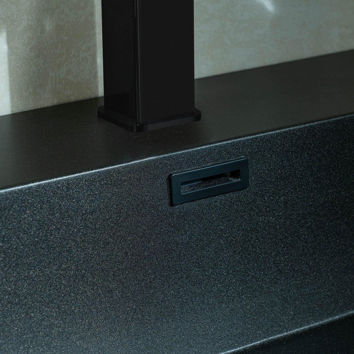 WOODBRIDGE | Wall-Mounted Floating Bathroom Vanity | Multi-Layer Engineered Wood | Black Sintered Stone Top