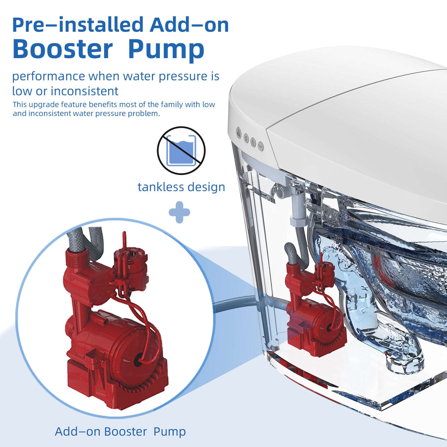 WOODBRIDGE B0970S-3.0 | Smart Bidet Toilet | Auto Flush | Heated Seat & Foot Sensor