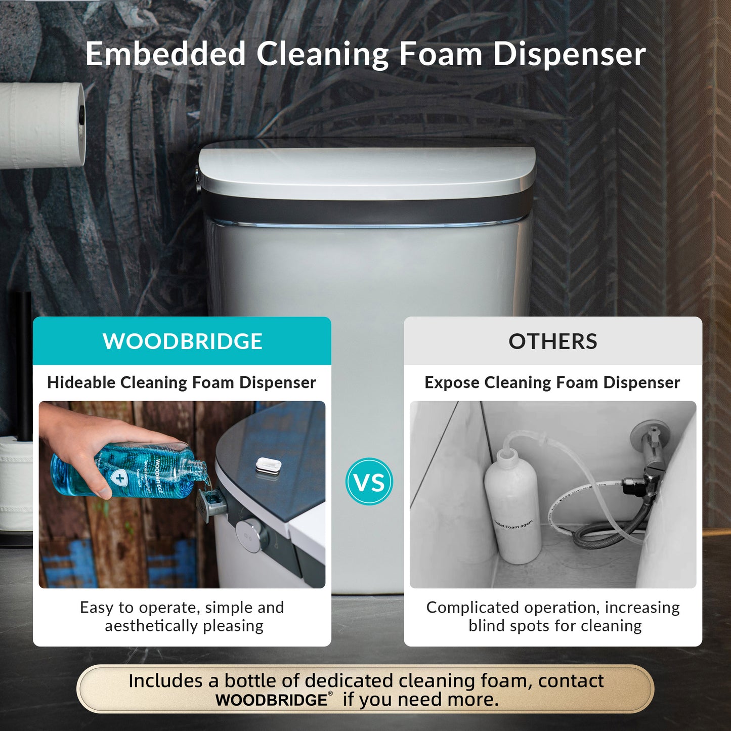 WOODBRIDGE B0930S | Smart Bidet Toilet | with Auto Open/Close, Auto Flush, Heated Seat & Dual Flush