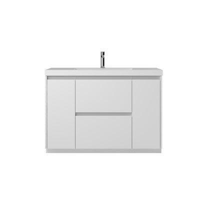 WOODBRIDGE | Freestanding Bathroom Vanity | with Glossy White Resin Composite Top, Integrated Sink