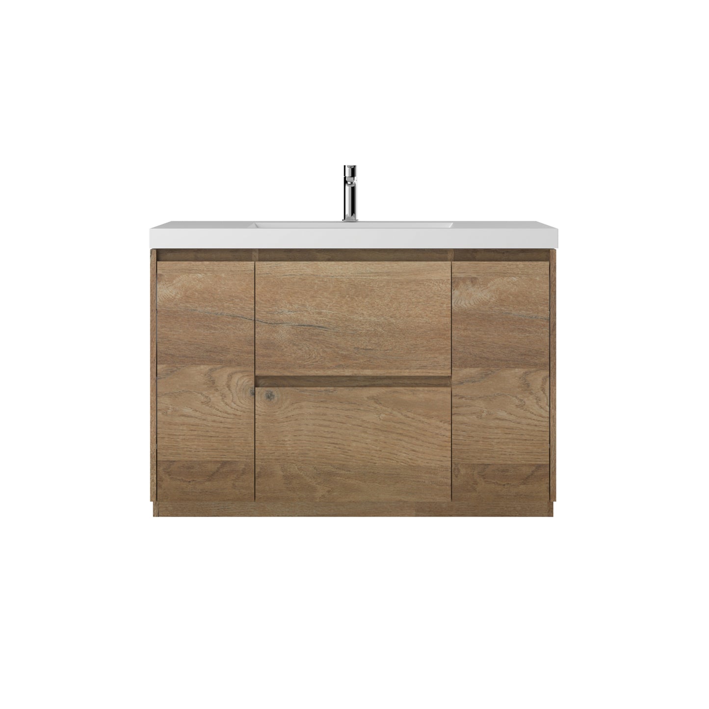 WOODBRIDGE | Freestanding Bathroom Vanity | with Glossy White Resin Composite Top, Integrated Sink