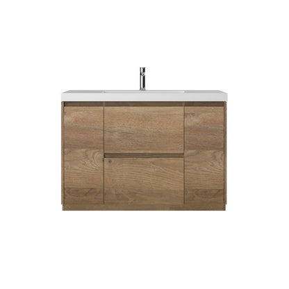 WOODBRIDGE | Freestanding Bathroom Vanity | with Glossy White Resin Composite Top, Integrated Sink