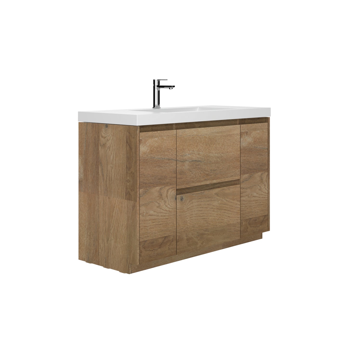 WOODBRIDGE | Freestanding Bathroom Vanity | with Glossy White Resin Composite Top, Integrated Sink