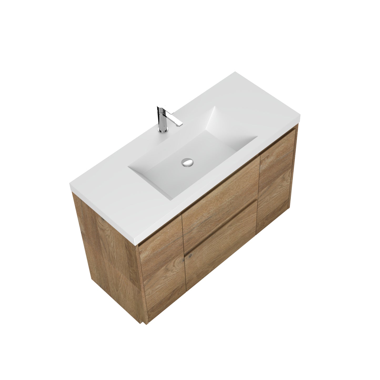 WOODBRIDGE | Freestanding Bathroom Vanity | with Glossy White Resin Composite Top, Integrated Sink