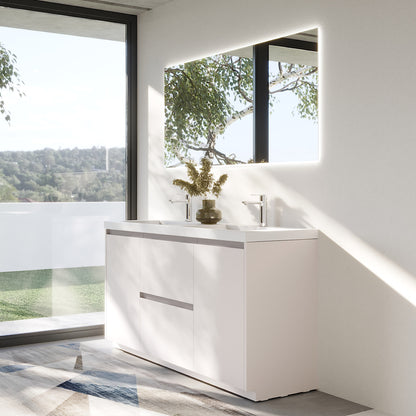 WOODBRIDGE | Freestanding Bathroom Vanity | with Glossy White Resin Composite Top, Integrated Sink