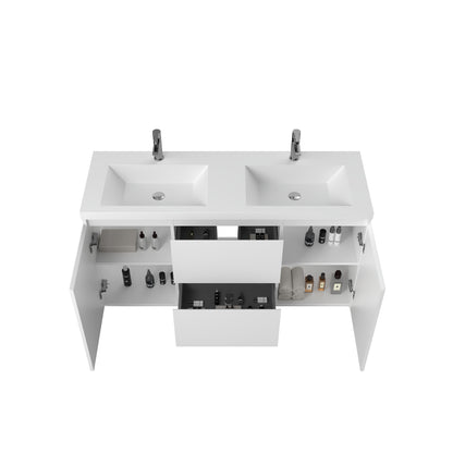 WOODBRIDGE | Freestanding Bathroom Vanity | with Glossy White Resin Composite Top, Integrated Sink
