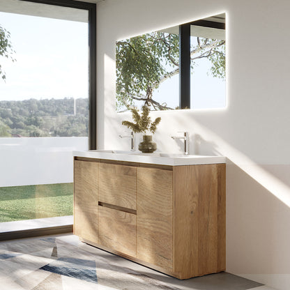 WOODBRIDGE | Freestanding Bathroom Vanity | with Glossy White Resin Composite Top, Integrated Sink