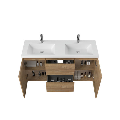 WOODBRIDGE | Freestanding Bathroom Vanity | with Glossy White Resin Composite Top, Integrated Sink