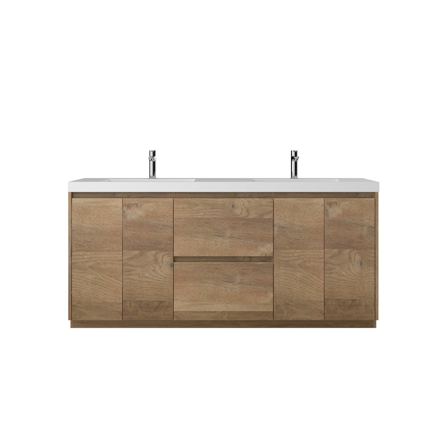 WOODBRIDGE | Freestanding Bathroom Vanity | with Glossy White Resin Composite Top, Integrated Sink