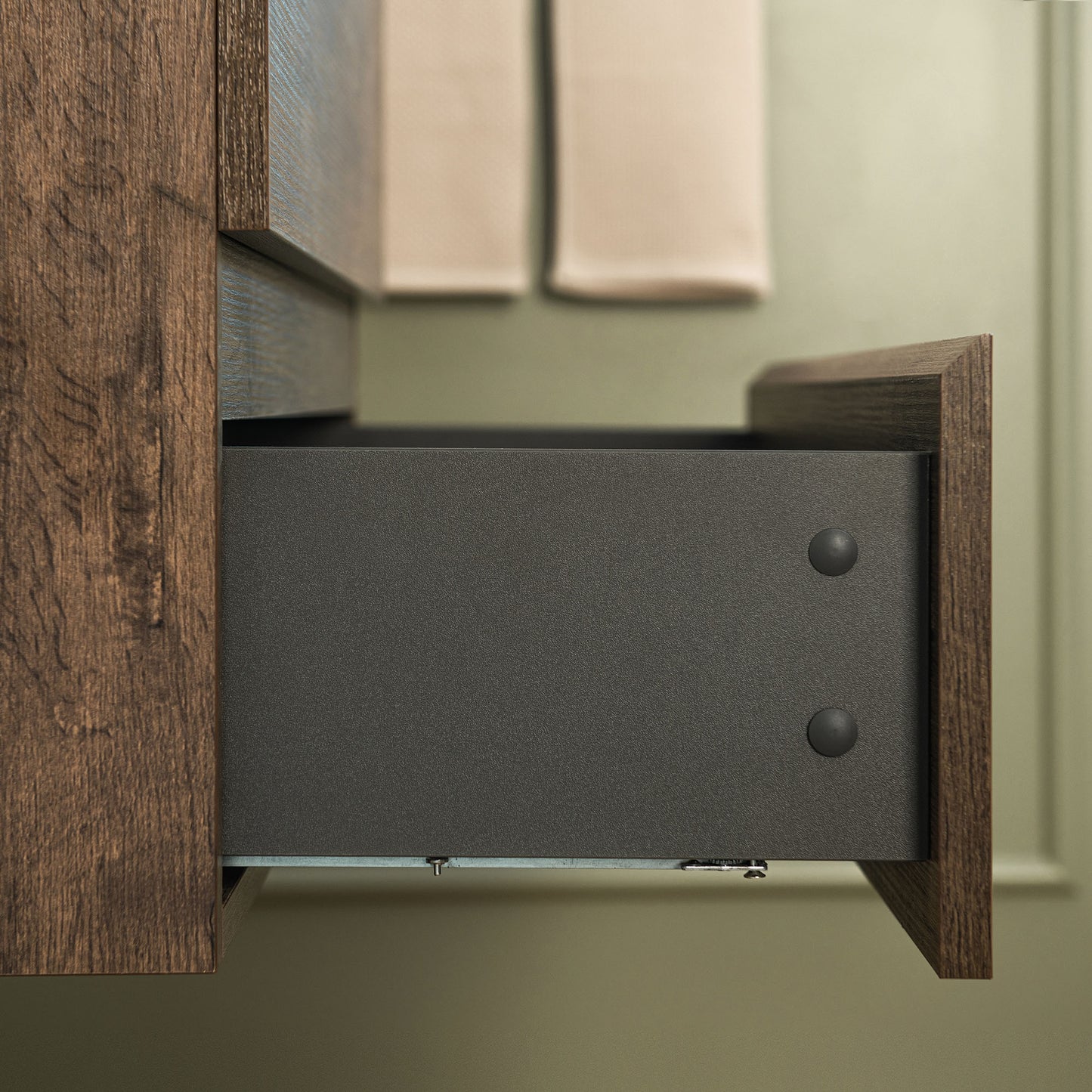WOODBRIDGE | Wall-Mounted Floating Bathroom Vanity | with Glossy White Resin Top & Rose Wood Cabinet