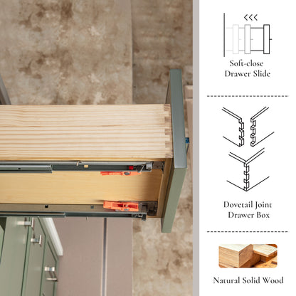 WOODBRIDGE 37" | Single Sink Bathroom Vanity | Engineered Stone Top, Solid Wood Frame, Soft-Close Drawers