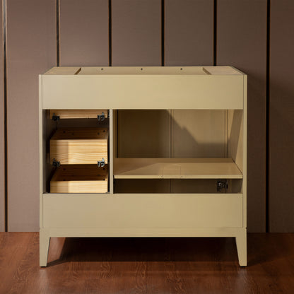 WOODBRIDGE 37" | Single Sink Bathroom Vanity | Engineered Stone Top, Solid Wood Frame, Soft-Close Drawers