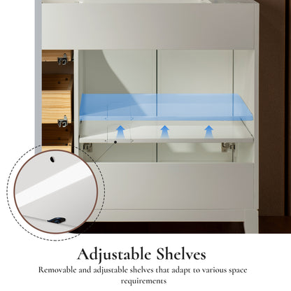 WOODBRIDGE 37" | Single Sink Bathroom Vanity | Engineered Stone Top, Solid Wood Frame, Soft-Close Drawers