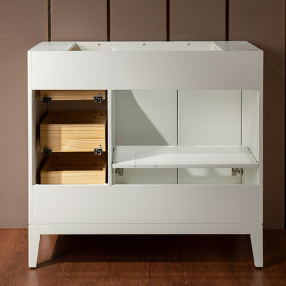 WOODBRIDGE 37" | Single Sink Bathroom Vanity | Engineered Stone Top, Solid Wood Frame, Soft-Close Drawers