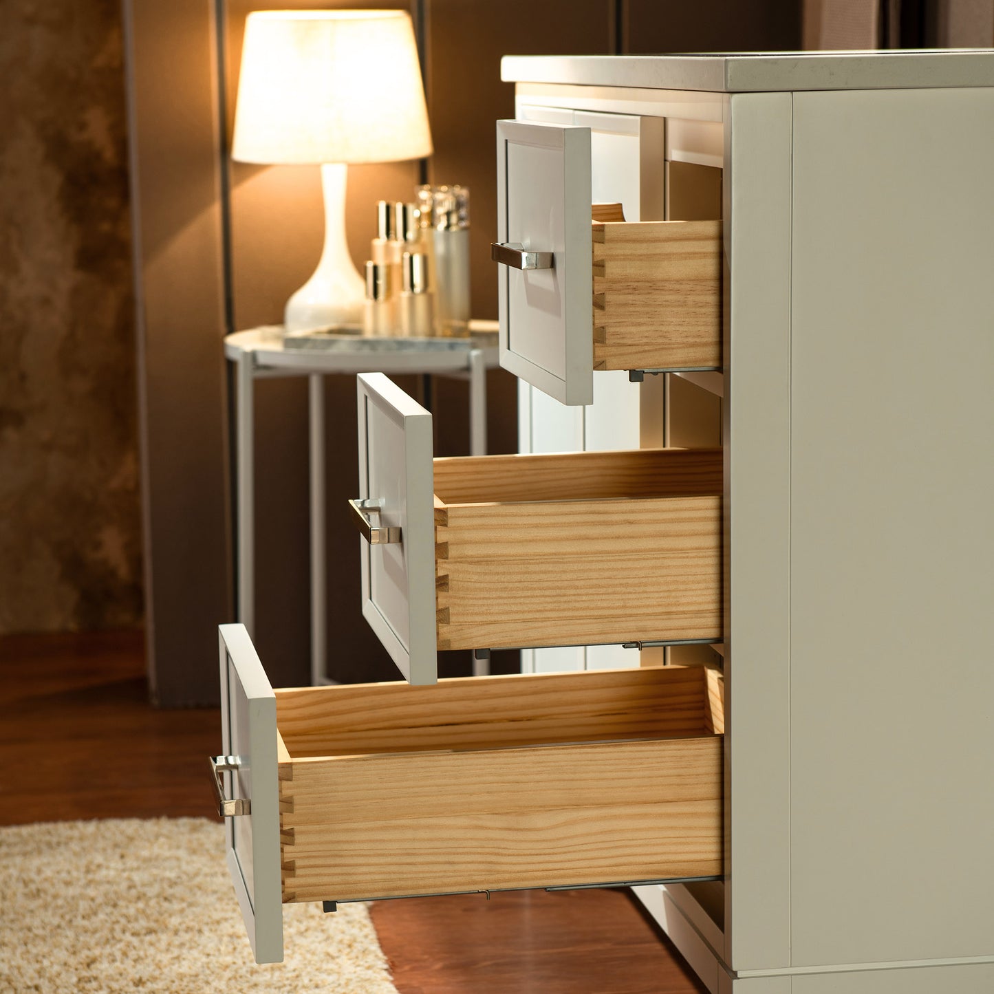 WOODBRIDGE 37" | Single Sink Bathroom Vanity | Engineered Stone Top, Solid Wood Frame, Soft-Close Drawers