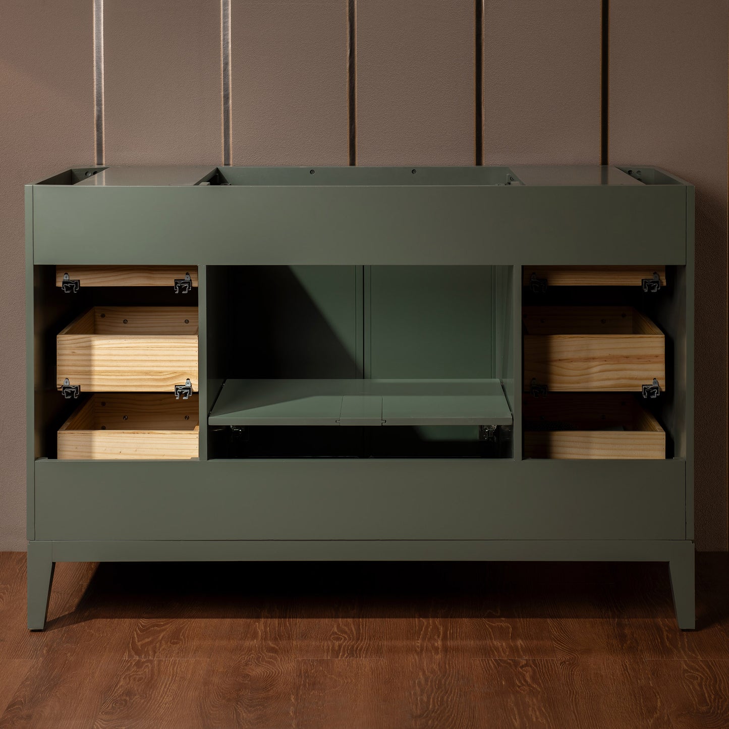 WOODBRIDGE 49" | Single Sink Bathroom Vanity | with Engineered Stone Top, Solid Wood Frame, Soft-Close Drawers