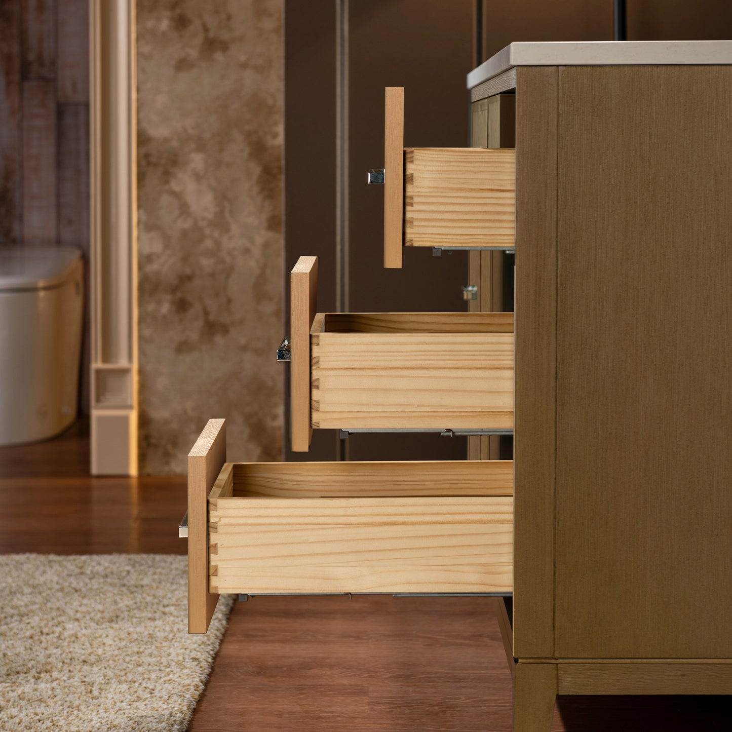 WOODBRIDGE 49" | Single Sink Bathroom Vanity | with Engineered Stone Top, Solid Wood Frame, Soft-Close Drawers
